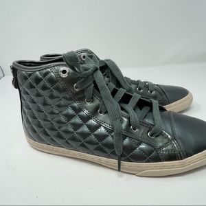 Geox Respira Green Shiny High Top Sneakers sz. 9 (US)